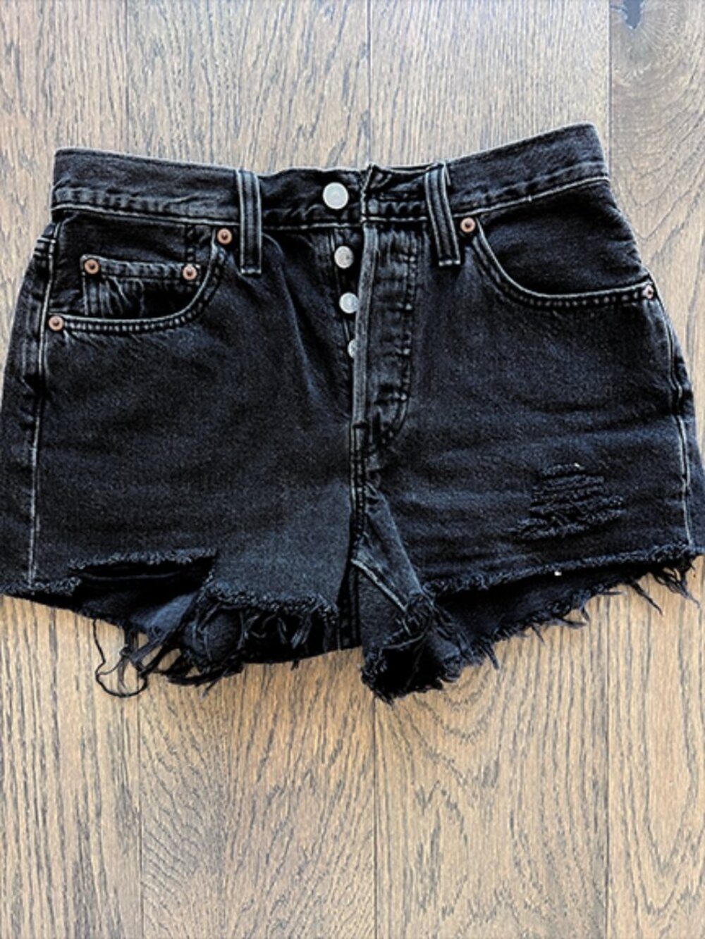 Levi's 501® Original Fit High Rise Women's Shorts Black - 27